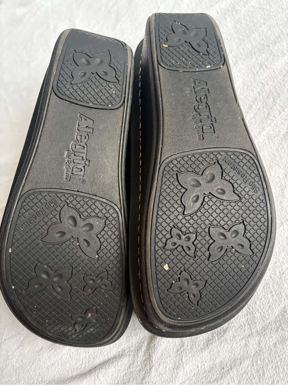 Alegria Black Patent Moccasin Clogs with Buckle - Picture 8 of 15